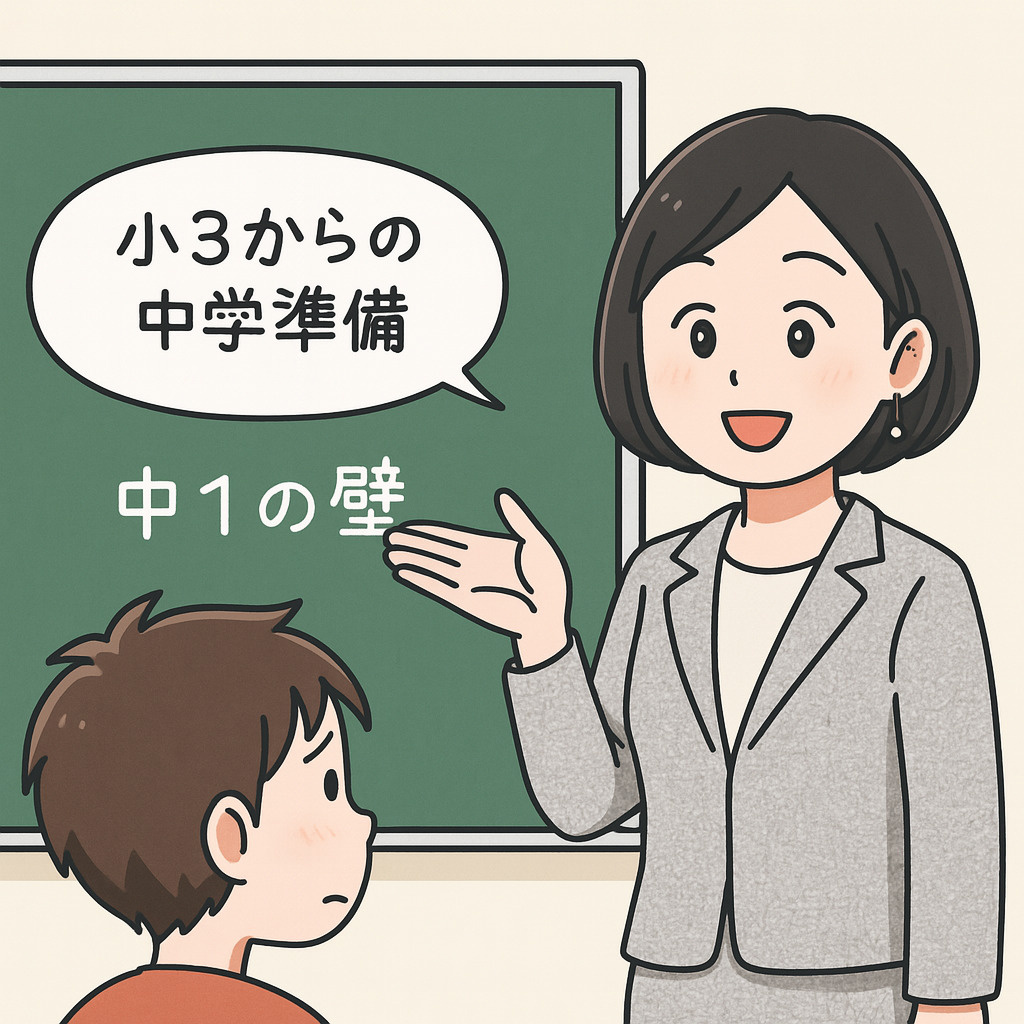小学3年生から、中学準備が始まっている。これは公立中学に進学する場合も同じです。